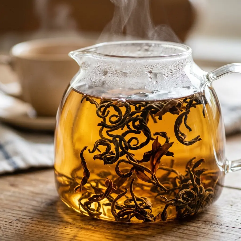 راز چای سیب میعاد؛ پیچش برگ‌های ارتدوکس و رنگ کهربایی اصیل
